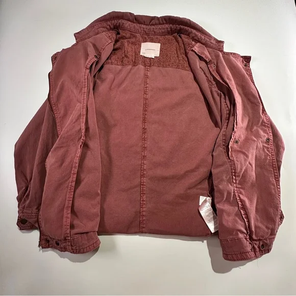 Anthropologie utility jacket soft washed field style pockets S rose - Picture 11 of 15